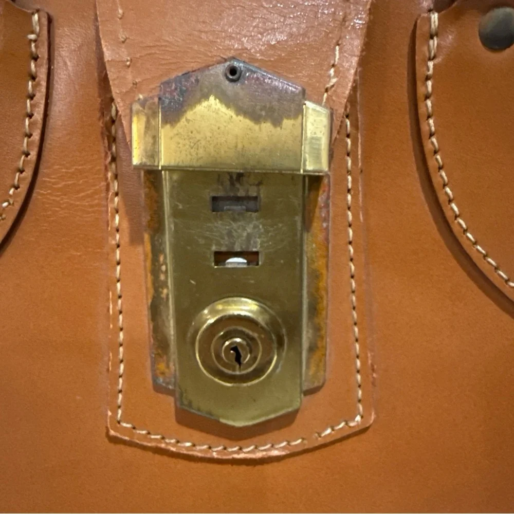 VTG‎ 1960-1970's 7oz Top Grain Cowhide Doctor Briefcase Attache Case Satchel USA